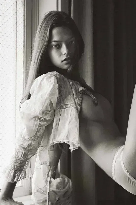 Ню #брюнетки#глаза #секси#ЧерноБелое #сиськи #сиськи #соски, Черно белое, сиськи, Брюнетки