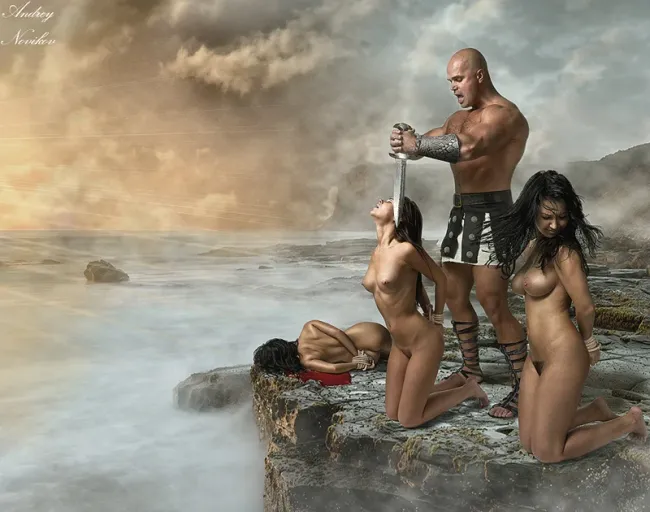 Римская империя. Казнь провинившихся рабынь., Римская империя. Казнь провинившихся рабынь.,