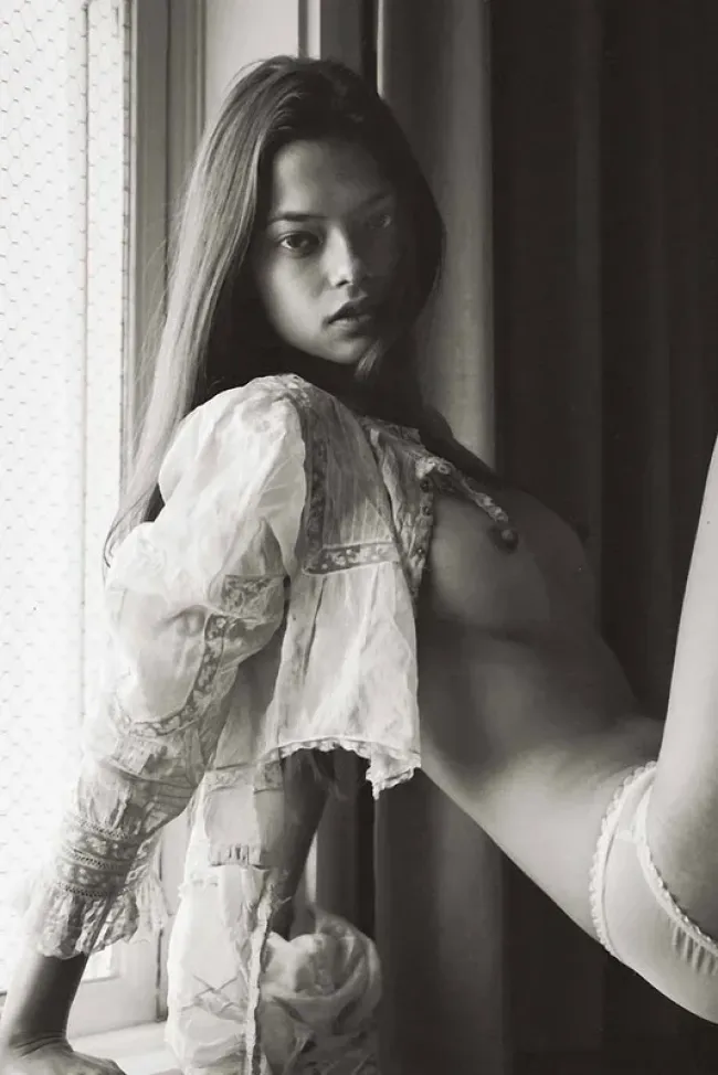 Ню #брюнетки#глаза #секси#ЧерноБелое #сиськи #сиськи #соски, Черно белое, сиськи, Брюнетки